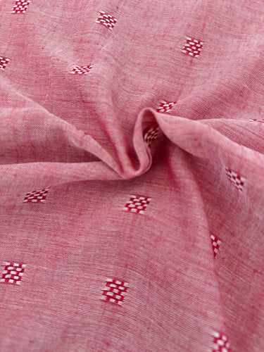 ShopNaya Exclusive | Handwoven | Cotton Saree | No Blouse | Beige & Maroon Mix | Basket Weave |Copper Zari | Ships from California